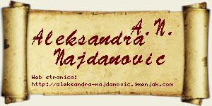 Aleksandra Najdanović vizit kartica